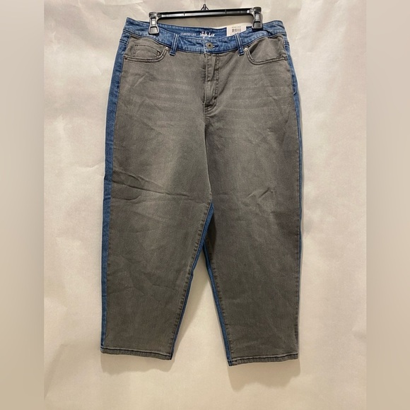 Style & Co. Curvy Petite Two-Tone Denim Crop Jeans • NWT • 14P - Picture 2 of 8